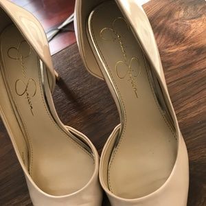 Jessica Simpson Nude Patent "Livvy" Heels - Size 8